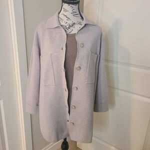 Babaton Knit Sweater/jacket Size xs Oversized Fit Beige